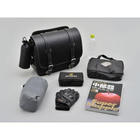 旧タイプ★大容量ショルダーバック デイトナ 96907 DHS-2 サドルバッグ 12L ブラック ツーリング必須