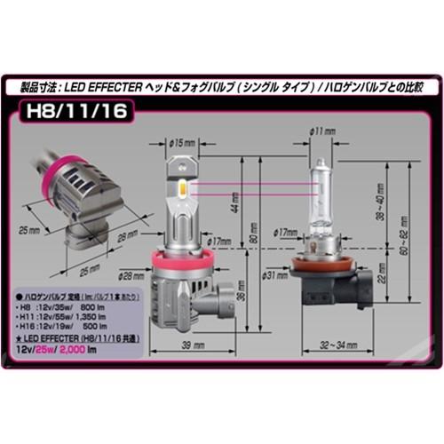 IPF IPF E104HFBW LED エフェクター ヘッド＆フォグ バルブ 2600K H8