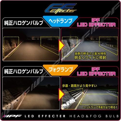 IPF IPF E161HFBW LED エフェクター ヘッド＆フォグ バルブ 6500K 車検
