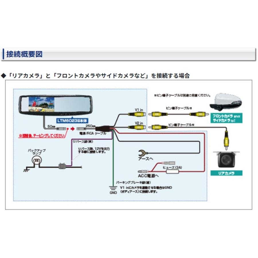 データシステム LTM6023II 4.3inch バックミラーモニター DC12V