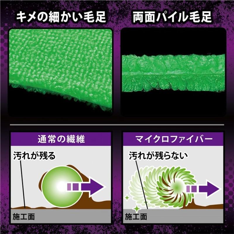 Pro Staff プロスタッフ モンスター スパイラルクロス グリーン P201 マイクロファイバーロールクロス | ソフト99 | 06