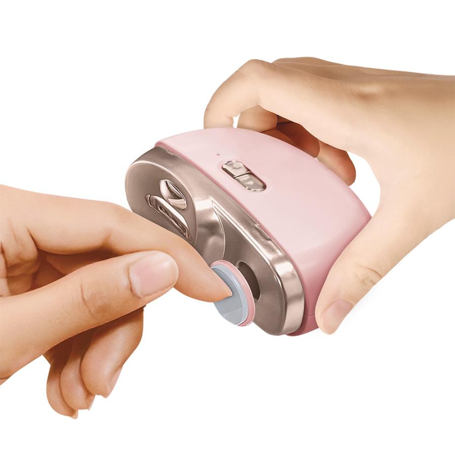 【特別価格】　電動爪切り　ピンク　コードレス　USB充電　ネイルケア 東亜産業 LUNAILS 電動爪切り ピンク TOA-DDNC-003 USB充電 Type