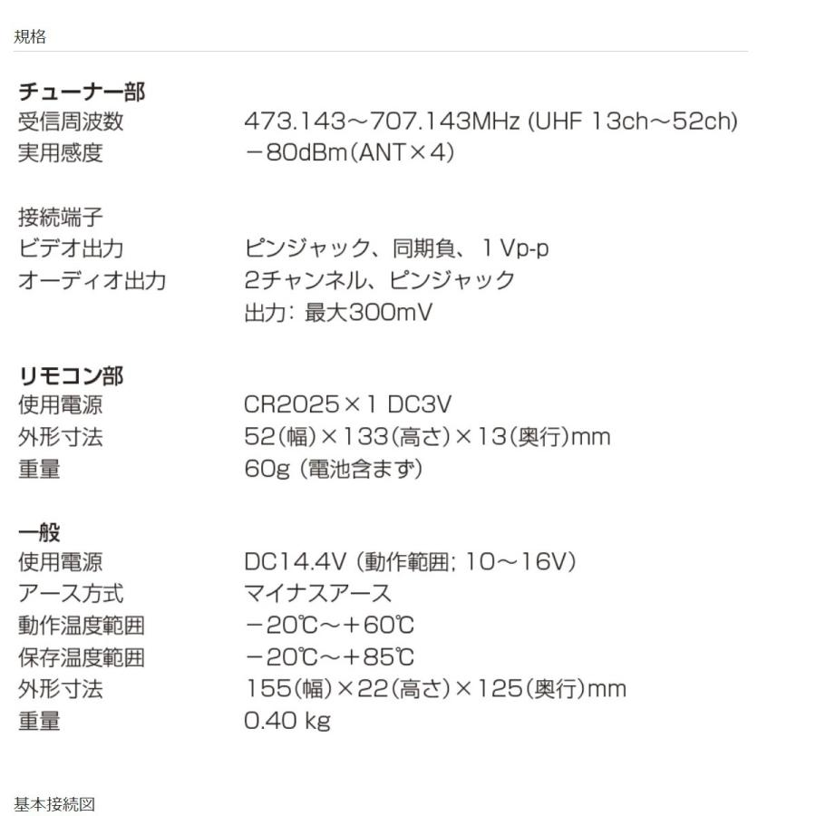 e*1様 500 アルパイン TUE-T500 地デジ　インターフェース ALPINE（アルパイン） TUE-T500 4×4地上デジタルチューナー 地デジ RCA