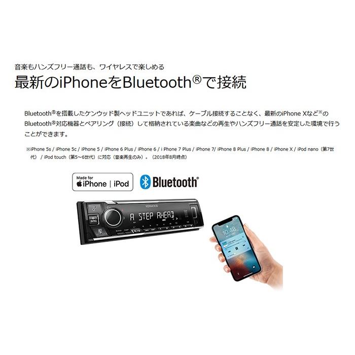 U340bms Kenwood ケンウッド 1din カーオーディオ Usb Ipod Bluetoo対応レシーバー Mp3 Wma c Wav Flac対応 U340bms 905 アットマックス 通販 Paypayモール