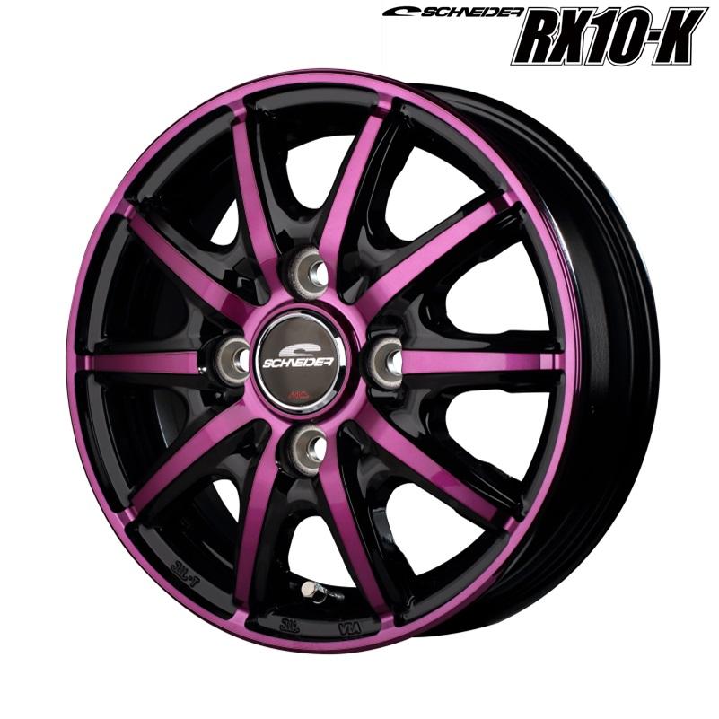 【未使用ラベル付き】MARUKA SERVICE（マルカサービス）  SCHNEDER RX10-Kｱﾙﾐﾎｲｰﾙ  + BRIDGESTONE（ﾌﾞﾘﾁﾞｽﾄﾝ） NEWNO マルカサービス ホイール4本セット MID WHEELS RX10-K 12インチ リム幅