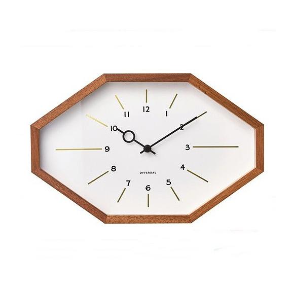 掛け時計 木製 電波時計 八角 レトロ 風水 ベルモンテ IF-CL3024 *ブラックBK次回来年1月末入荷予定