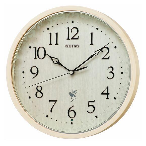 セイコー SEIKO 掛け時計 電波時計 木枠 チャイム 合成音 音量調節 自動鳴止め 報時モニター スイープ おやすみ秒針 RX215A