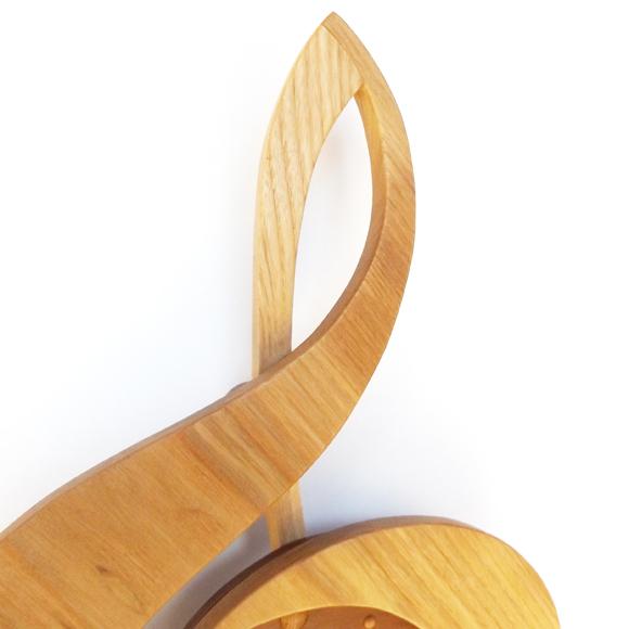 ト音記号 振り子時計（ナラ・ウォールナット） 掛け時計 木製 当年分