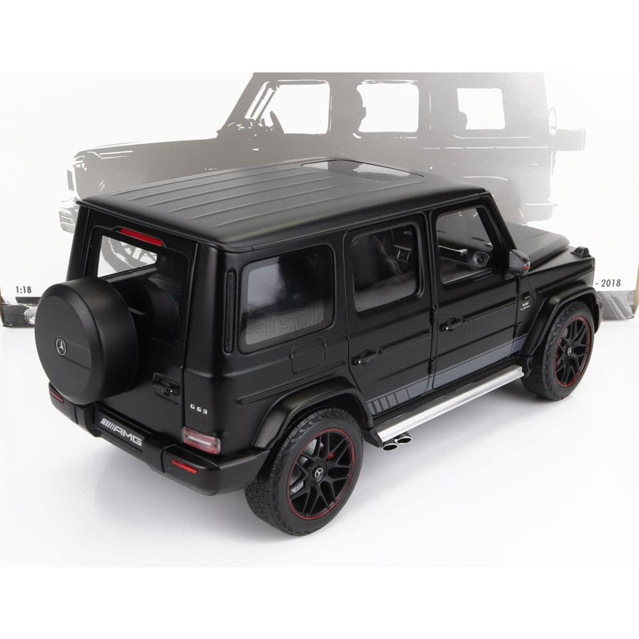 ミニカー 1/18 メルセデス ベンツ Gクラス AMG G63 MINICHAMPS 1/18 MERCEDES BENZ G-CLASS AMG G63 (W463) V8 BITURBO 2018 MATT BLACK 110037064｜a-mondo2｜02