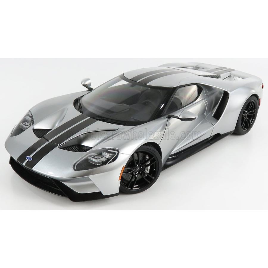 ミニカー アメ車 Ford 1 12 フォード Stripes Gt オートアート Autoart 1 Black 12 Ford Usa Gt 17 Ingot Silver Black Stripes ミニカーショップ ええもん堂