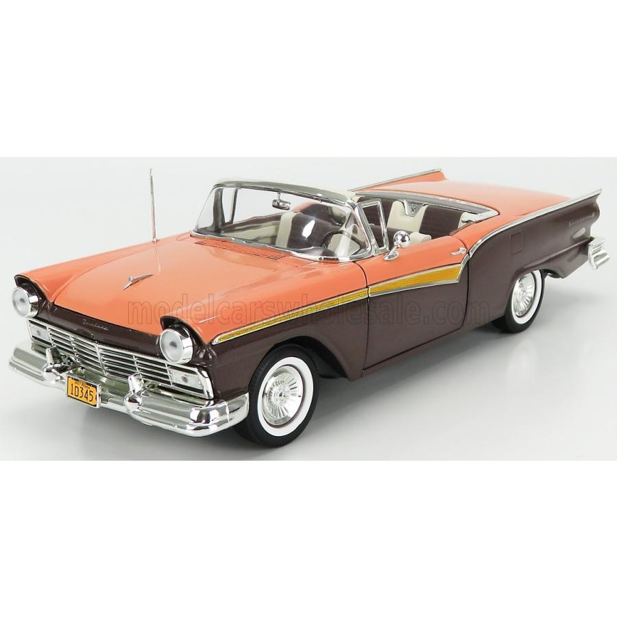 限定価格セール ミニカー アメ車 1 18 フォード フェアレーン 500 Sun Star 1 18 Ford Usa Fairlane 500 Skyliner Cabriolet Open 1957 Silver Mocha Coral Sand 内祝い Regionmarket Store