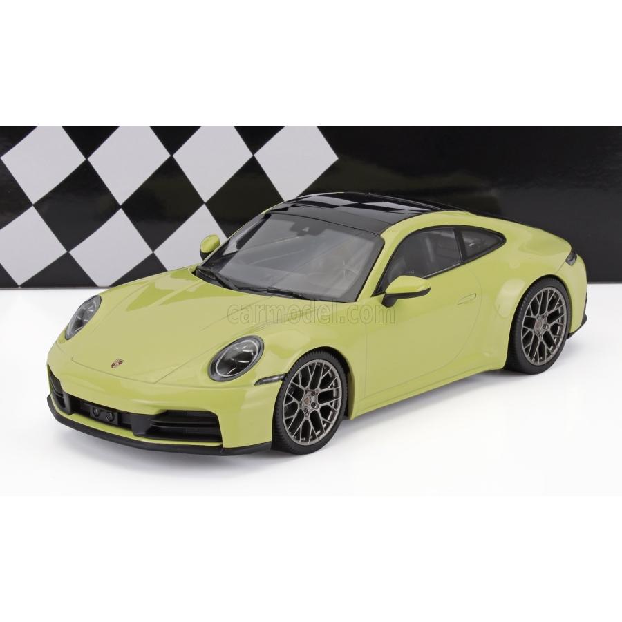 ミニチャンプス ポルシェ　911 992 Carrera 1/18 イエロー ミニチャンプス ミニカー 1/18 ポルシェ 911 992-2 カレラ