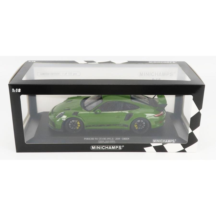 ミニカー 1/18 ポルシェ 911 991-2 GT3 RS ミニチャンプス MINICHAMPS 1/18 PORSCHE 911 991-2 GT3 RS COUPE WEISSACH PACKAGE 2019 GREEN 155068233｜a-mondo2｜06