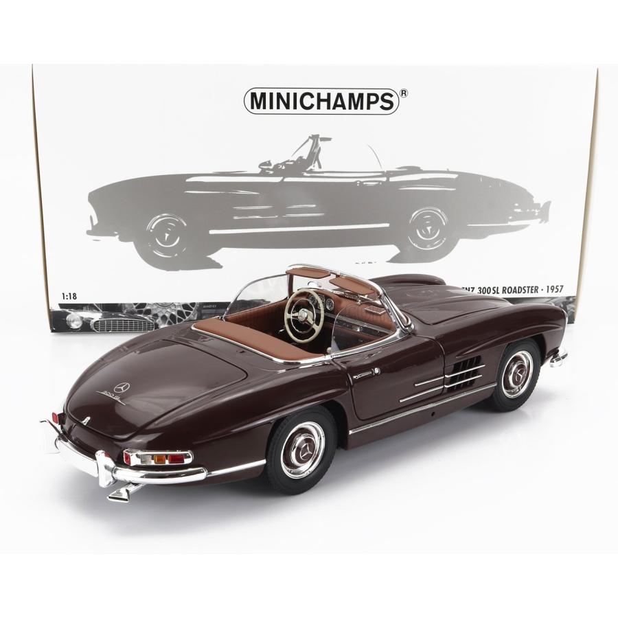 ミニカー 1/18 メルセデス ベンツ 300SL ミニチャンプス MINICHAMPS 1/18 MERCEDES BENZ 300SL ROADSTER SPIDER (W198) 1957 DARK RED 180039037｜a-mondo2｜02