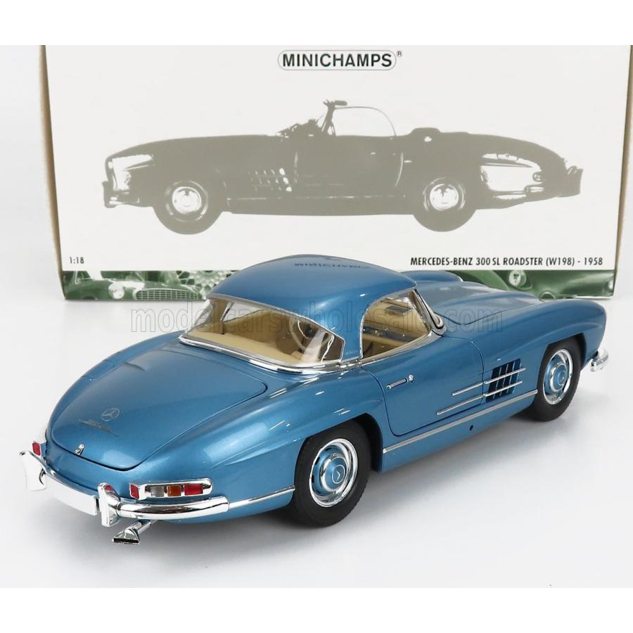 ★レア物 新品未開封 ミニカー 1/18 メルセデス ベンツ 300SL ミニチャンプス MINICHAMPS 1/18 MERCEDES BENZ 300SL ROADSTER (W198) CABRIOLET HARD-TOP 1958 BLUE MET 180039042 【XU7547805989】(26312円)