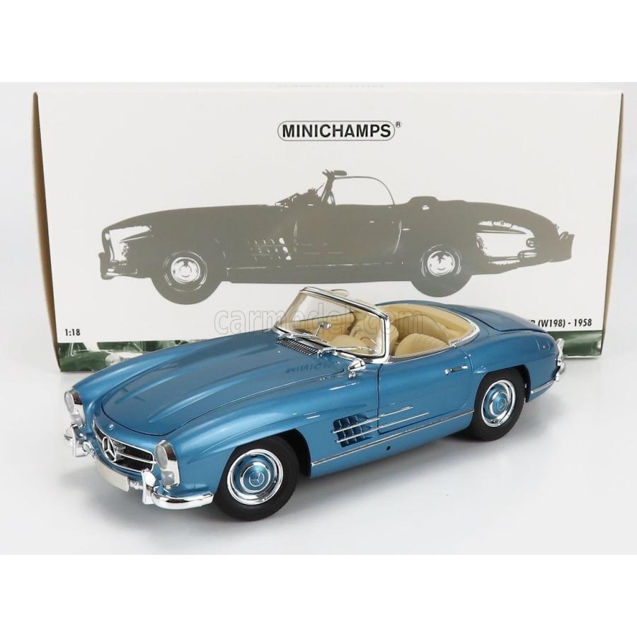 ★レア物 新品未開封 ミニカー 1/18 メルセデス ベンツ 300SL ミニチャンプス MINICHAMPS 1/18 MERCEDES BENZ 300SL ROADSTER (W198) CABRIOLET HARD-TOP 1958 BLUE MET 180039042 【XU7547805989】(26312円)