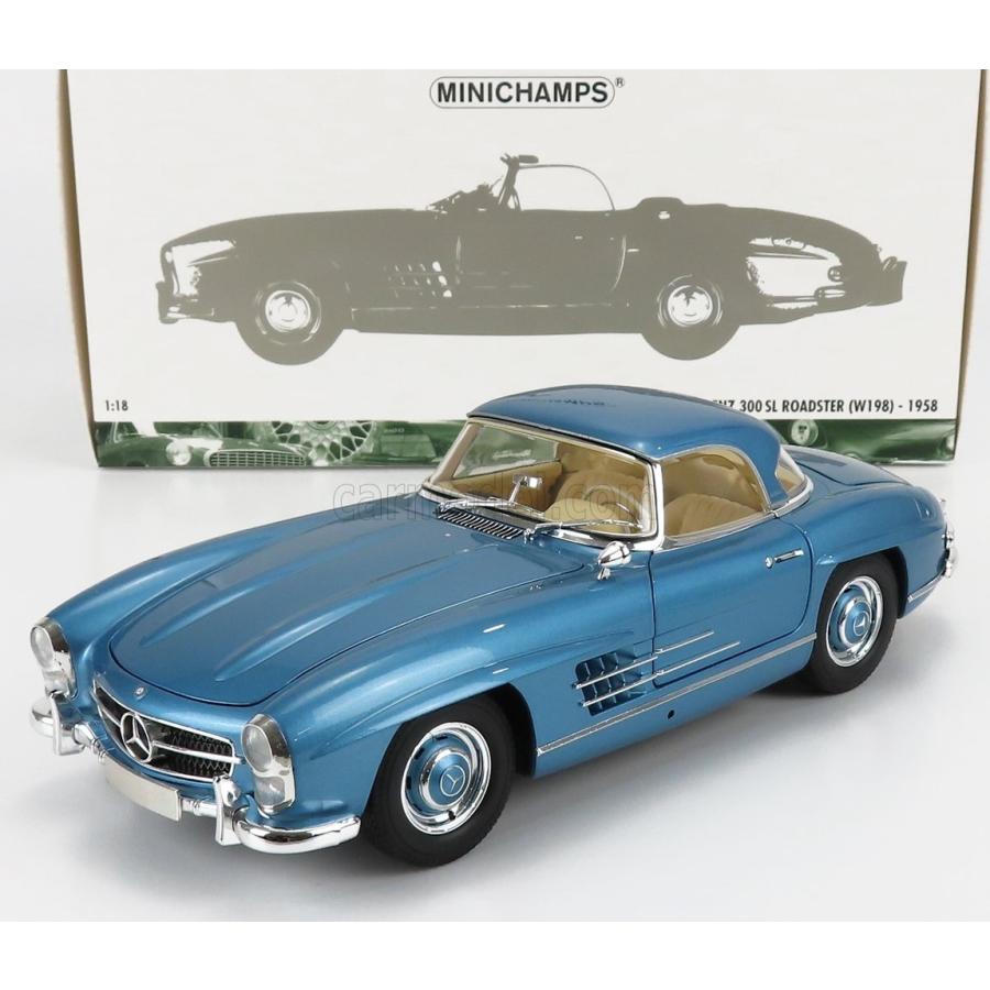 ★レア物 新品未開封 ミニカー 1/18 メルセデス ベンツ 300SL ミニチャンプス MINICHAMPS 1/18 MERCEDES BENZ 300SL ROADSTER (W198) CABRIOLET HARD-TOP 1958 BLUE MET 180039042 【XU7547805989】(26312円)