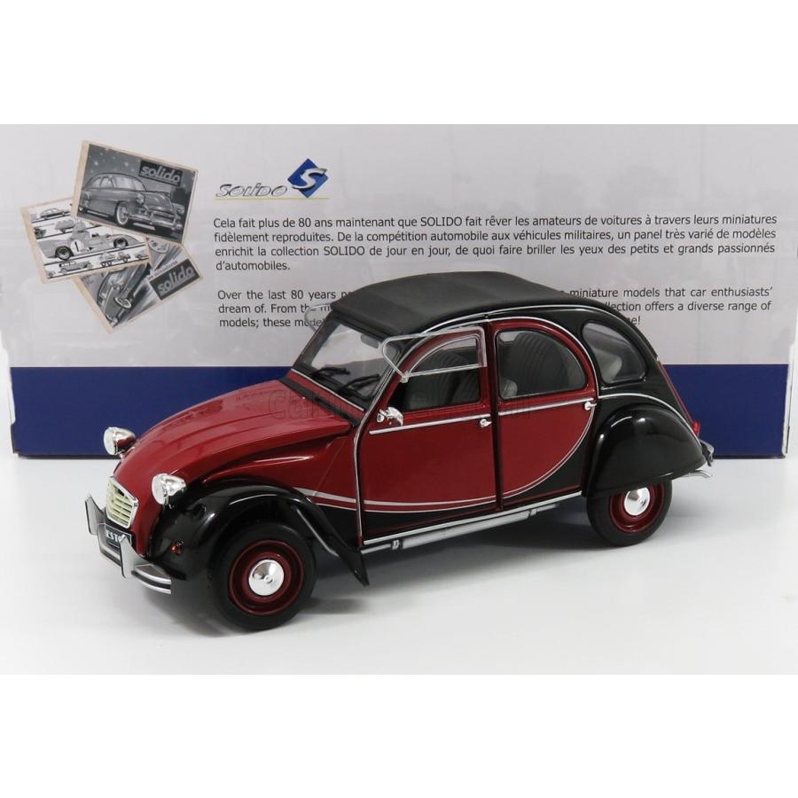 ミニカー 1/18 シトロエン 2CV SOLIDO 1/18 CITROEN 2CV CHARLESTON 1982 BLACK RED 1805013 1/18 2CV BLACK RED