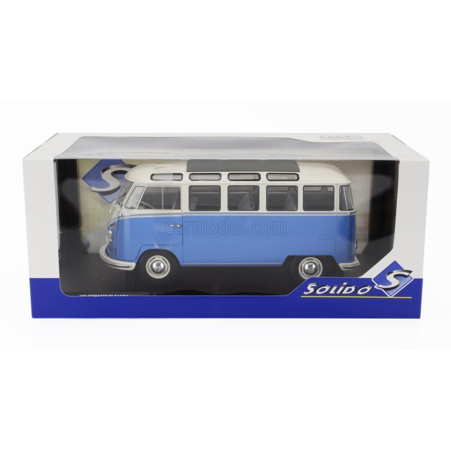 Volkswagen T1 Samba 1962 Bleu/blanc - Solido 1/18 - S1813401