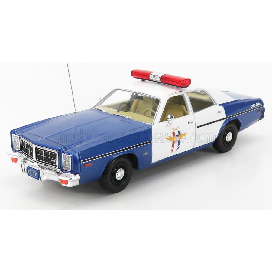 即発送可能 ミニカー アメ車 パトカー 1 18 ダッジ モナコ Greenlight 1 18 Dodge Monaco Police 1978 Chrystal Lake Blue White 最高の Www Cepici Gouv Ci