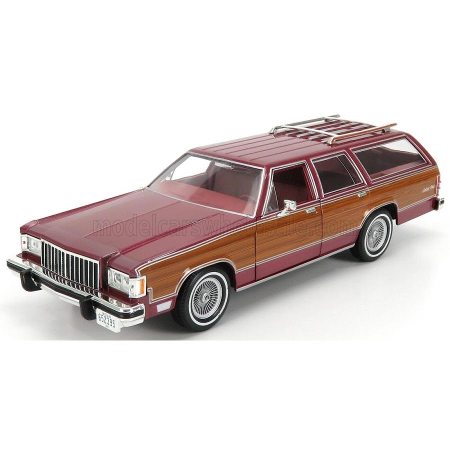 ミニカー アメ車 1 18 マーキュリー グランドマーキー コロニーパーク Greenlight Mercury Grand Marquis Colony Park Station Wagon 1985 Bordeaux Wood ミニカーショップ ええもん堂 通販 Yahoo ショッピング