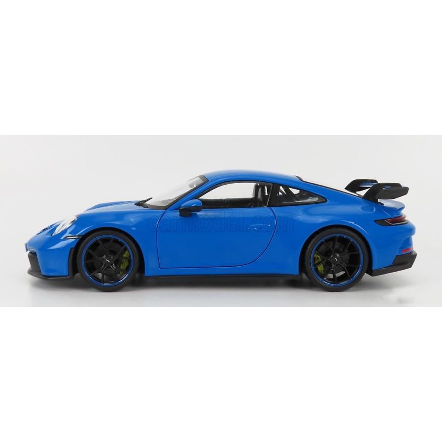全国通販OK ミニカー 1/18 ポルシェ 911 992 GT3 MAISTO 1/18 PORSCHE 911 992 GT3 COUPE 2022 BLUE WHEELS - BLACK 31458BL