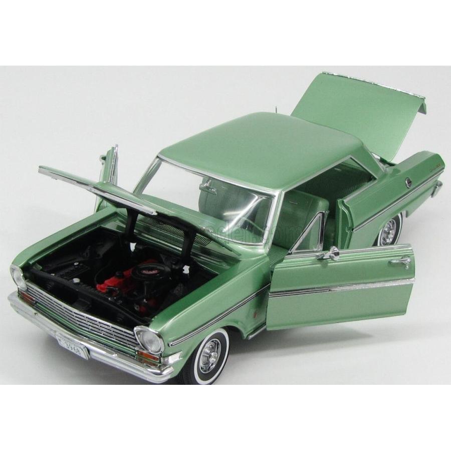 ミニカー アメ車 1 18 シボレー ノヴァ Sun Star Chevrolet Nova Ss 2 Door 1963 Laurel Green Met 3968 ミニカーショップ ええもん堂 通販 Yahoo ショッピング