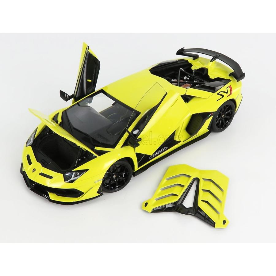 ミニカー 1 18 アヴェンタドール Lamborghini ランボルギーニ モデルカー オートアート Aventador 送料無料 パール Svj イエロー