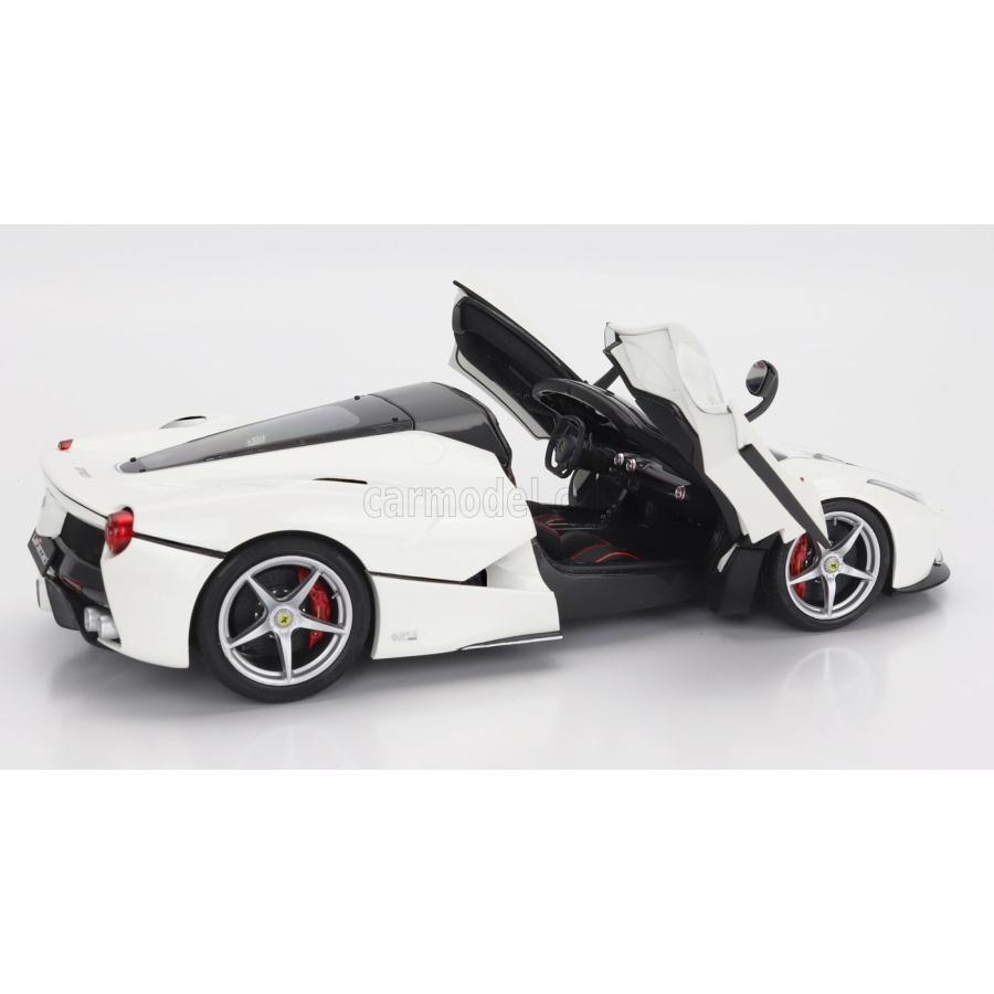 ミニカー 1/18 ラフェラーリ BBR-MODELS 1/18 FERRARI LAFERRARI APERTA SPIDER 2016 BIANCO ITALIA - WHITE BBR182233｜a-mondo2｜08