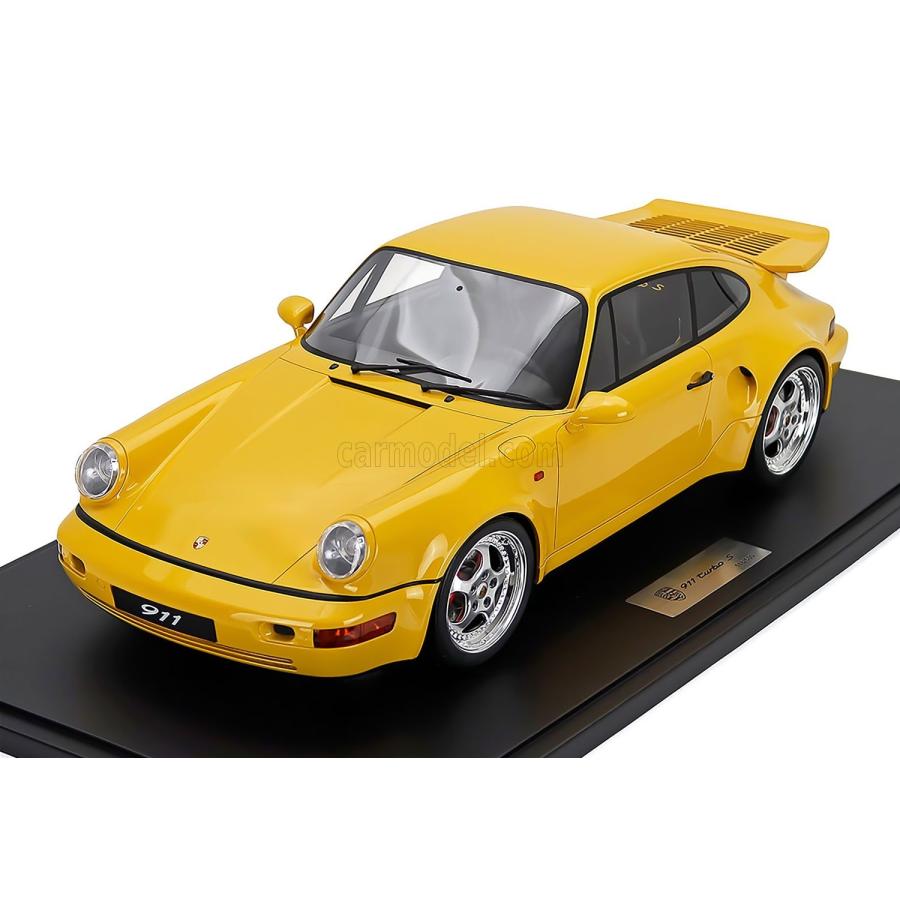 PGM ポルシェ911 964 イエロー 1/64 1990 Porsche 911 964 Turbo Yellow Welly 1:60 1:64 Series 52298 3