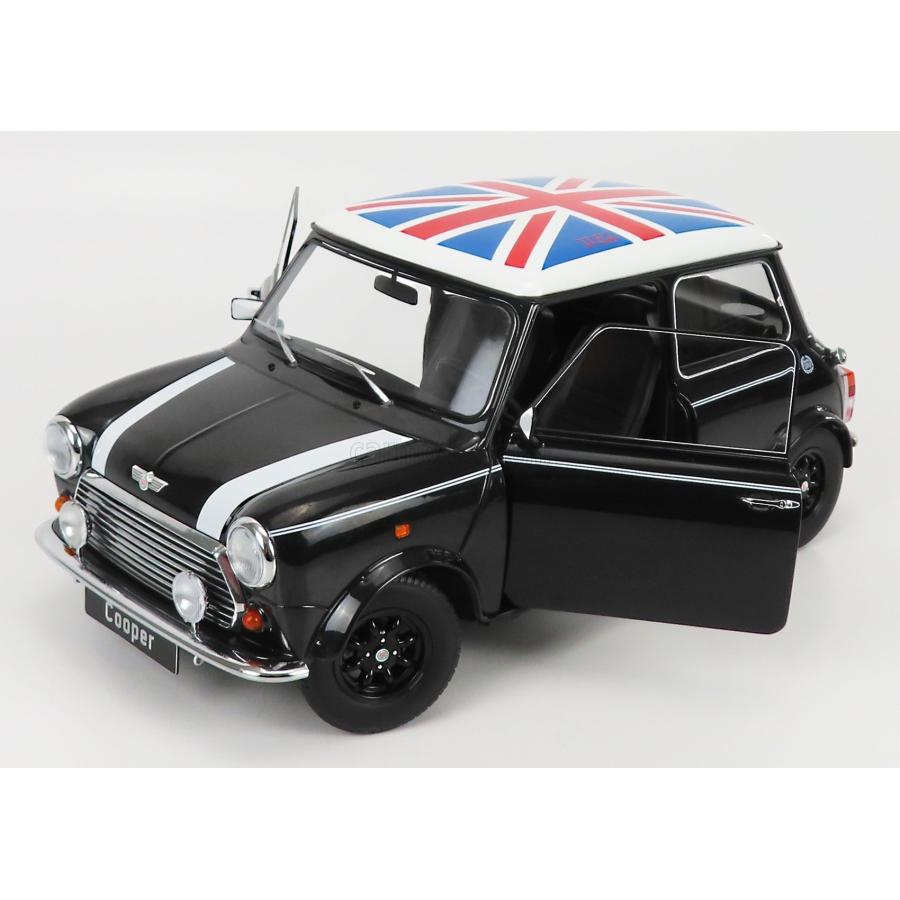 ミニカー 1/12 ミニクーパー KK-SCALE 1/12 MINI COOPER LHD 1992 WITH UNION JACK BLACK WHITE KKDC120052L｜a-mondo2｜06