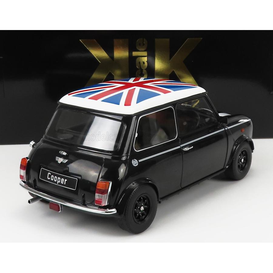 ミニカー 1/12 ミニクーパー KK-SCALE 1/12 MINI COOPER RHD 1992 WITH UNION JACK BLACK WHITE KKDC120052R｜a-mondo2｜02