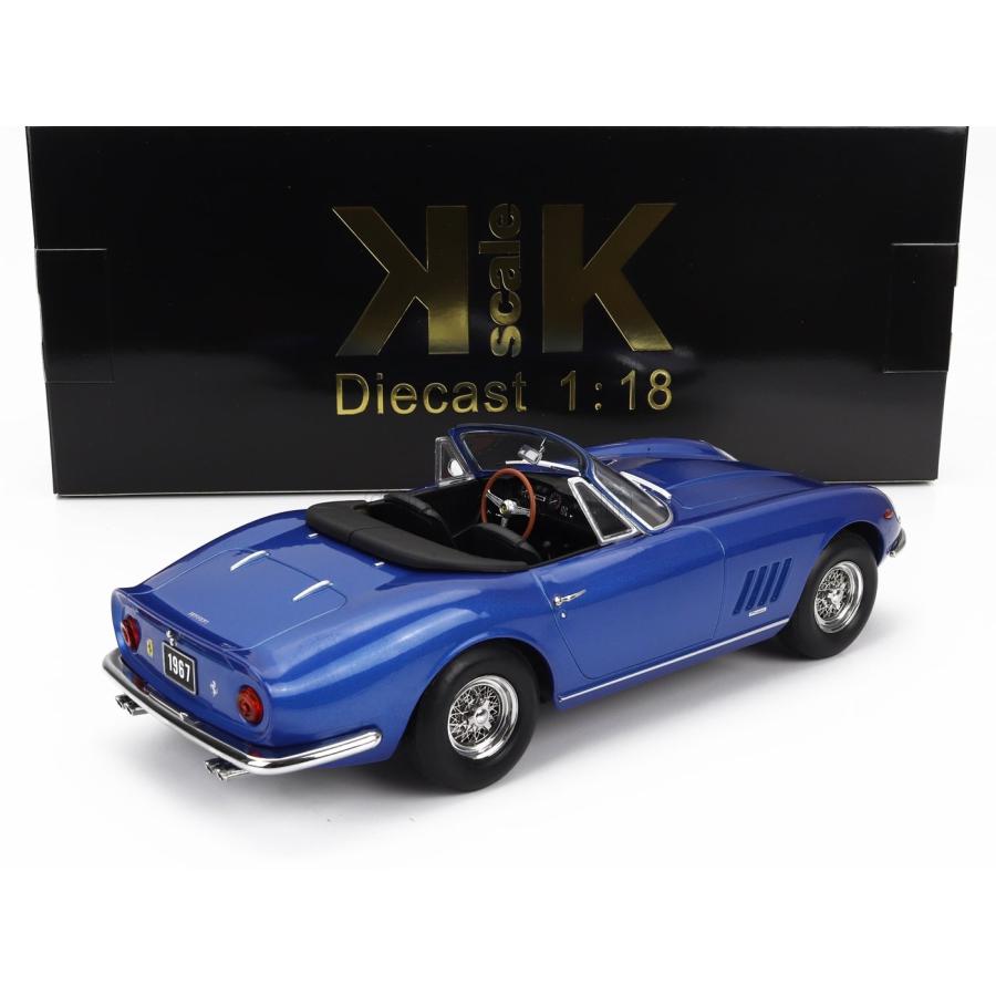 ミニカー 1/18 フェラーリ 275 GTB/4 KK-SCALE 1/18 FERRARI 275 GTB/4 NART SPIDER 1967 BLUE MET KKDC180238｜a-mondo2｜02