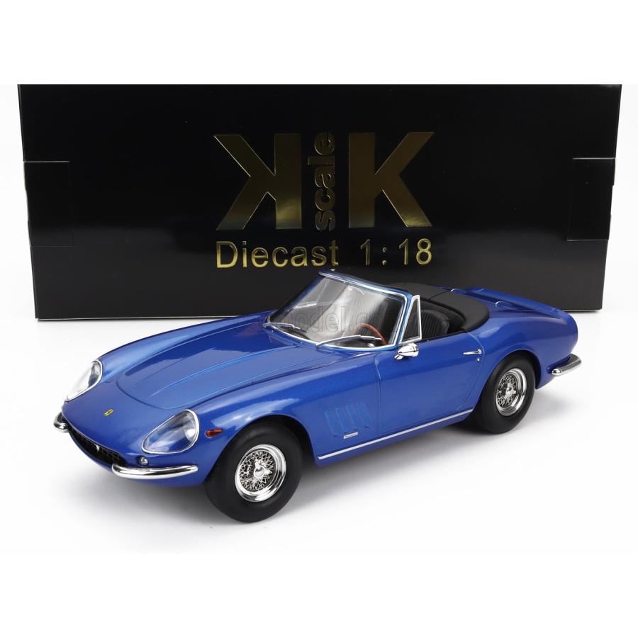 ミニカー 1/18 フェラーリ 275 GTB/4 KK-SCALE 1/18 FERRARI 275 GTB/4 NART SPIDER 1967 BLUE MET KKDC180238｜a-mondo2｜04