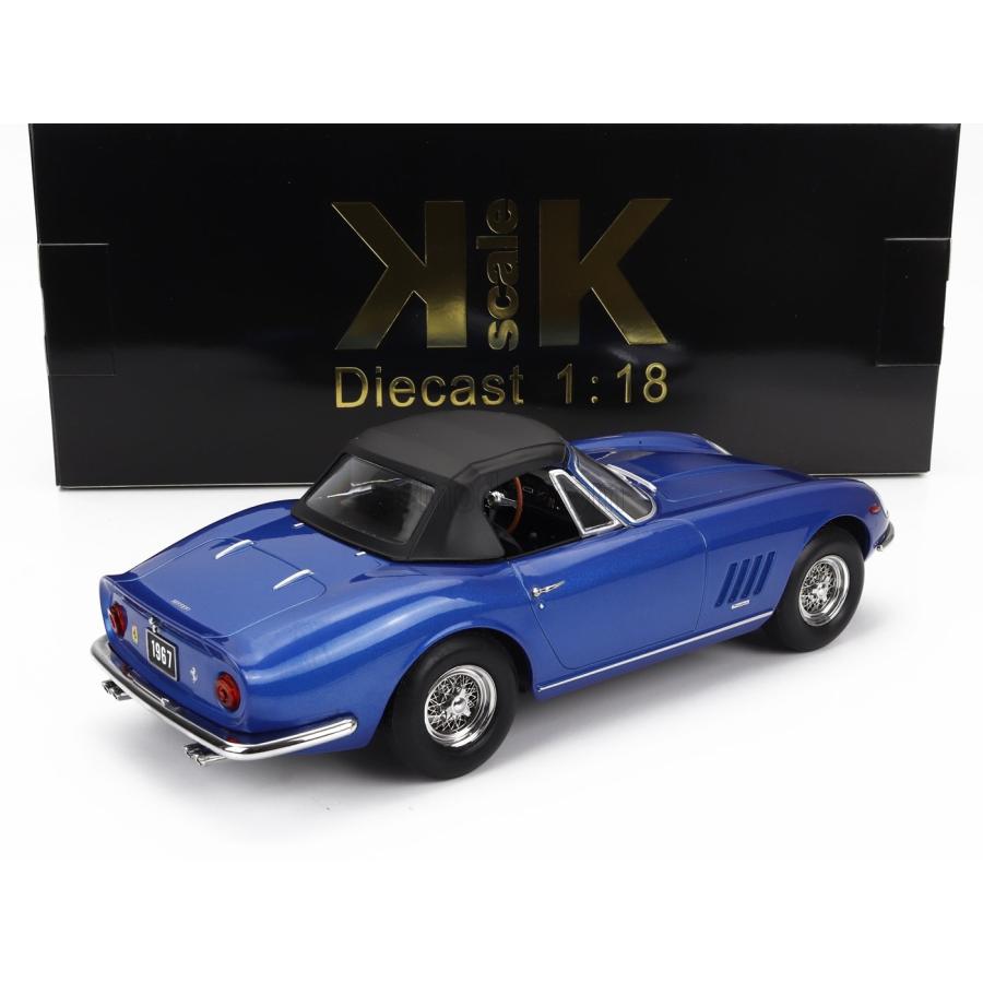 ミニカー 1/18 フェラーリ 275 GTB/4 KK-SCALE 1/18 FERRARI 275 GTB/4 NART SPIDER 1967 BLUE MET KKDC180238｜a-mondo2｜05