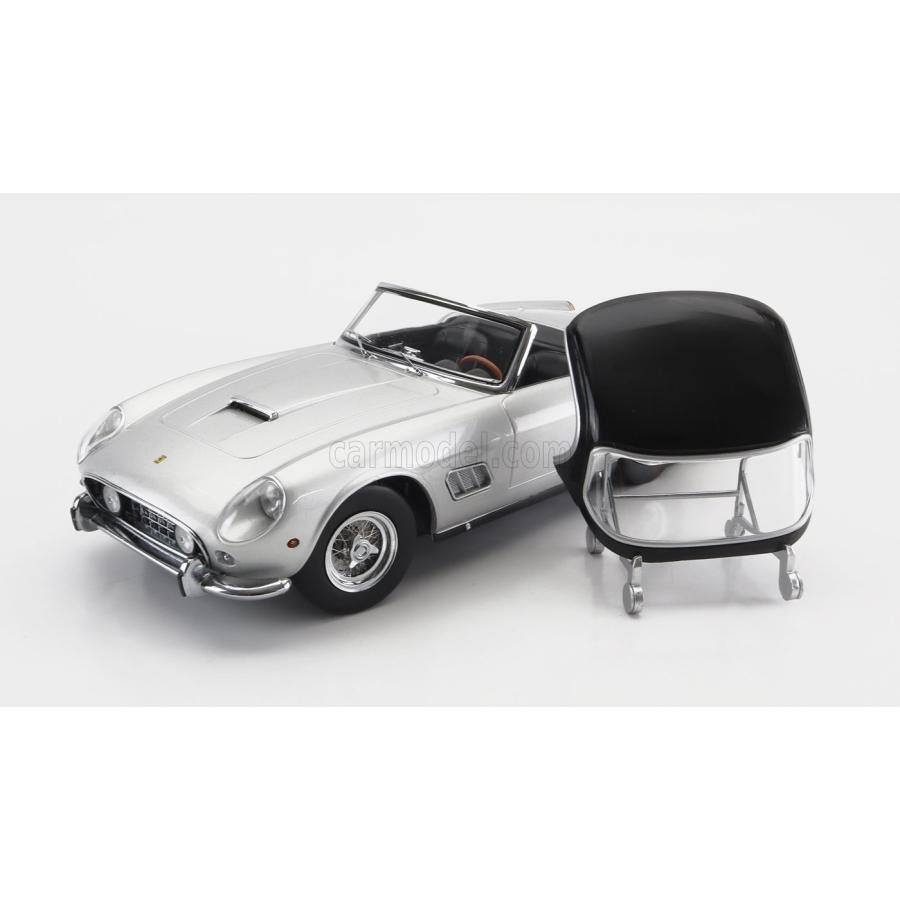 ミニカー 1/18 フェラーリ 250GT カリフォルニア KK-SCALE 1/18 FERRARI 250GT CALIFORNIA SPIDER WITH HARD-TOP 1961 SILVER KKDC181042｜a-mondo2｜08