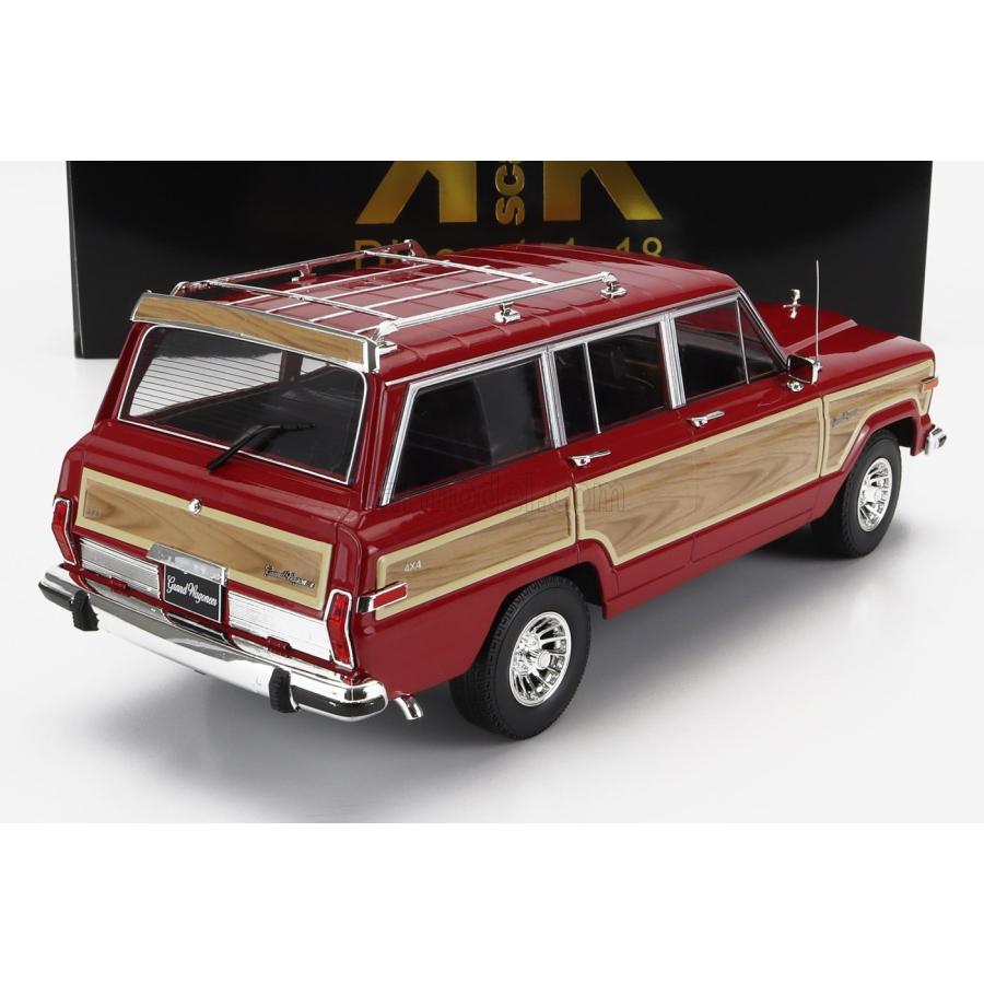 ミニカー アメ車 1/18 ジープ グランドワゴニア KK-SCALE 1/18 JEEP GRAND WAGONEER 1989 RED WOOD KKDC181112｜a-mondo2｜02