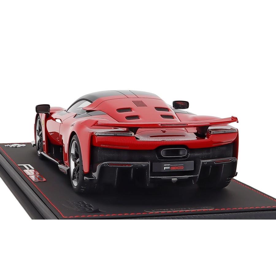ミニカー 1/18 フェラーリ F80 BBR-MODELS 1/18 FERRARI F80 2024 CARBON SILVER RIMS ROSSO CORSA - RED BLACK P18253A1-VETの画像