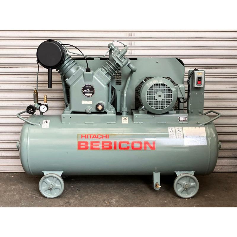 分解整備済】日立 3.7kW 5馬力 給油式レシプロコンプレッサー 分解整備済】日立 3.7kW 5馬力 給油式レシプロコンプレッサー