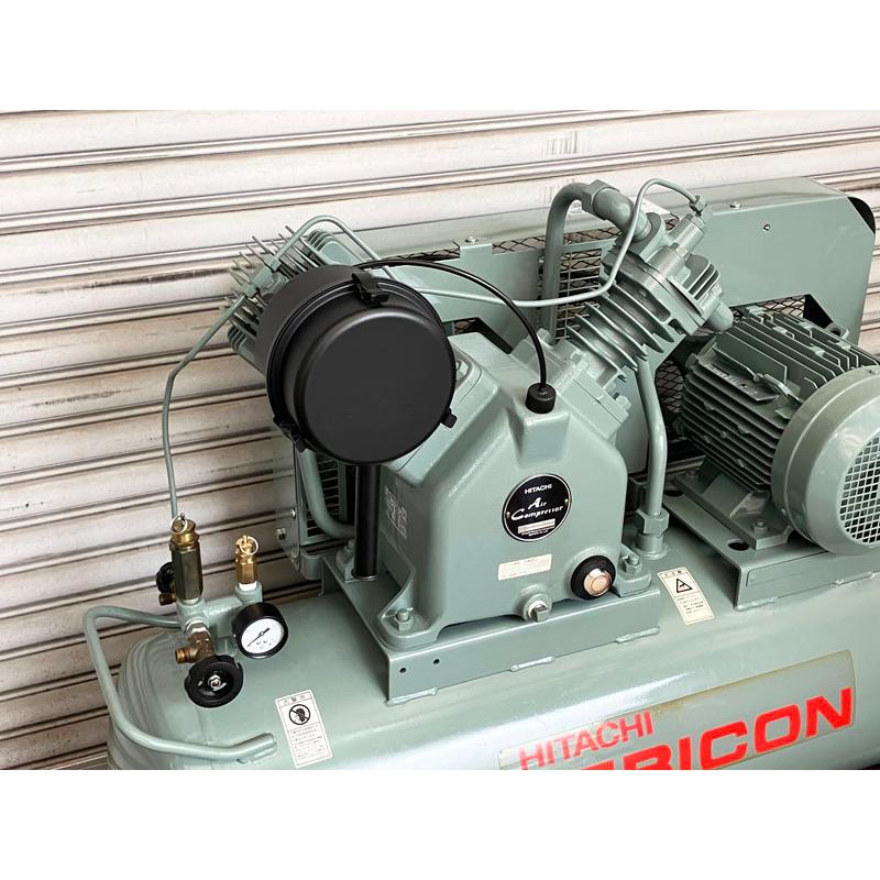 分解整備済】日立 3.7kW 5馬力 給油式レシプロコンプレッサー 分解整備済】日立 3.7kW 5馬力 給油式レシプロコンプレッサー