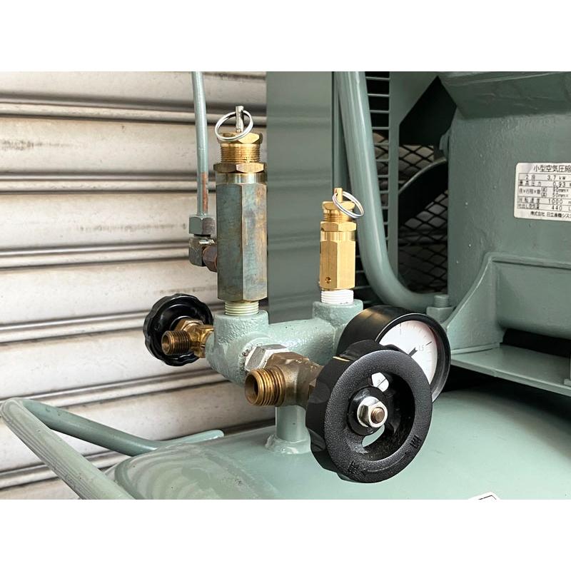 分解整備済】日立 3.7kW 5馬力 給油式レシプロコンプレッサー 分解整備済】日立 3.7kW 5馬力 給油式レシプロコンプレッサー