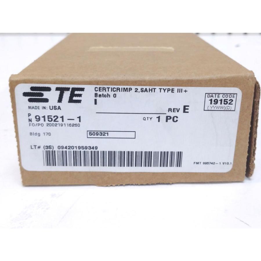 TE connectivity ポータブル圧着工具 91521-1 CERTI-CRIMPII クリンパ ペンチ 手動 : 無限堂ヤフー ...