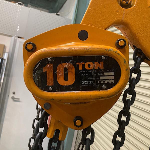 KITO/キトー 10t M3B 手動チェーンブロック 中古品 : 無限堂ヤフー