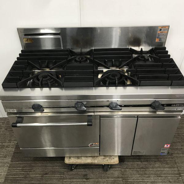 タニコー 4口ガスレンジ TSGR-1222 中古 1ヶ月保証 2015年製 都市ガス