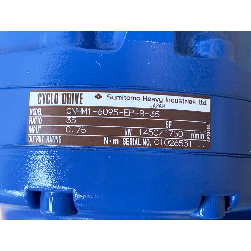 未使用】住友重機械工業 0.75kW 1馬力 CYCLO サイクロ減速機 未使用】住友重機械工業 0.75kW 1馬力 CYCLO サイクロ減速機