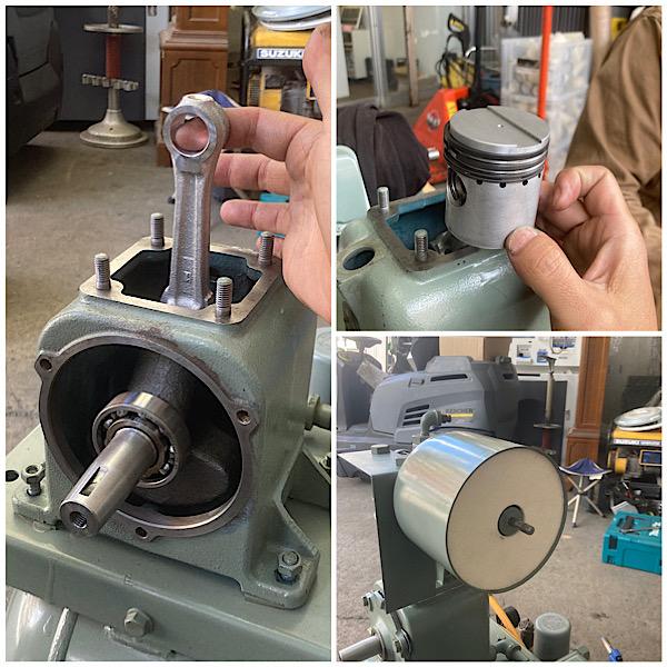 分解整備済】HITACHI/日立 0.75kW 1馬力 パッケージコンプレッサー PB  