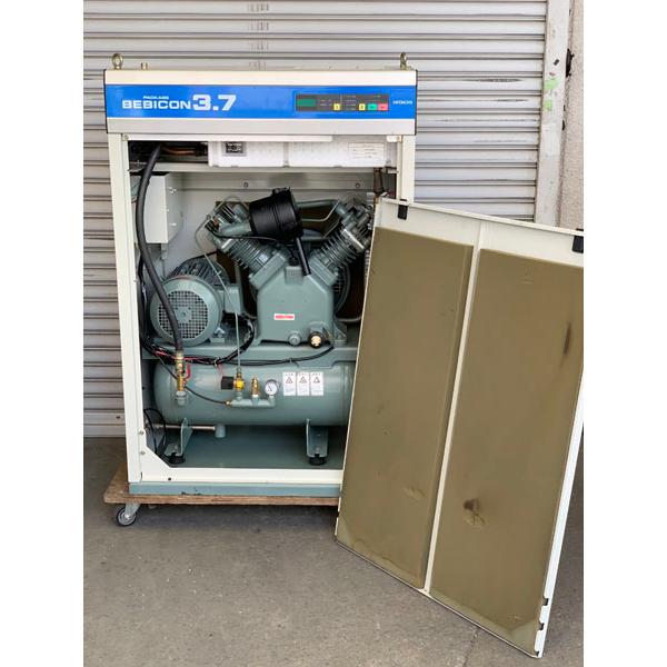 分解整備済】日立 3.7kW 5馬力 給油式パッケージコンプレッサー 分解整備済】日立 3.7kW 5馬力 給油式パッケージコンプレッサー