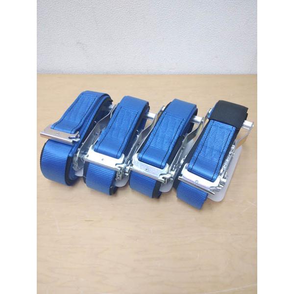 【未使用】日軽金アクト ラッシングベルト RWS30 E1-10-30-E1A ベルト幅50mm 4個セット 左固定 ワンピース ラチェット ...