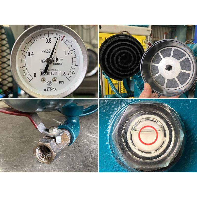 富士コンプレッサー 3.7kW 5馬力 給油式レシプロコンプレッサー 富士コンプレッサー 3.7kW 5馬力 給油式レシプロコンプレッサー