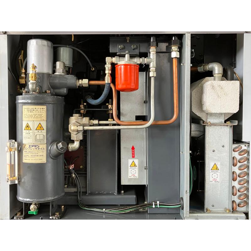 分解整備済】AIRMAN/北越工業 5.5kW 7.5馬力 給油式スクリュー 分解整備済】AIRMAN/北越工業 5.5kW 7.5馬力 給油式スクリュー